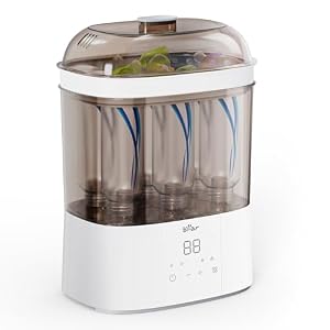 Bear Bottle Sterilizer and Dryer, 2 Layers Large Electric Steam Baby Bottle Sterilizer, Fast Bottle Sanitizer and Dryer for All Bottles & Accessories, Time-Saving Design