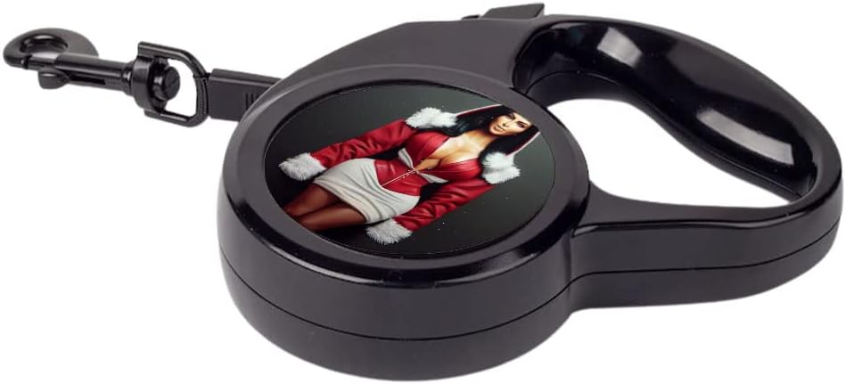 Santa Graphic Retractable Pet Leash - Christmas Design Leash - Best Design Dog Leash - 118 inches