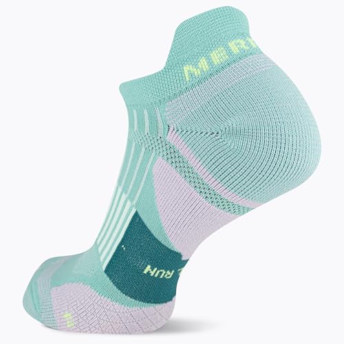 Merrell Cushion Trail Runner Tab Socks 1 Pair, Blue, Men's 9-12 / Women's 10-132