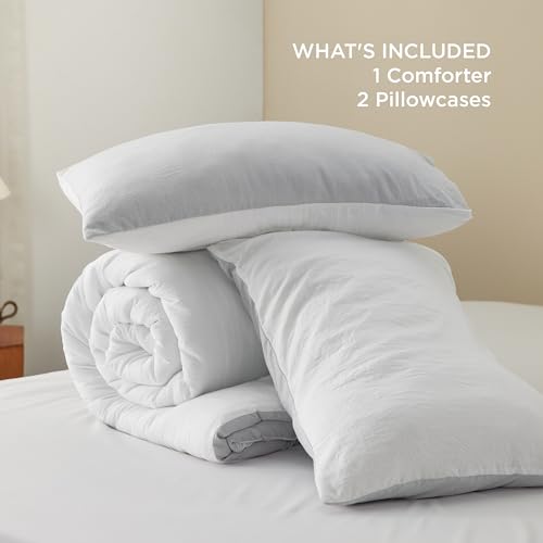 Bedsure COMFORTER SET-COTTON LIKE-COLOR CONTRAST Bedding Comforter Sets King thumb #5
