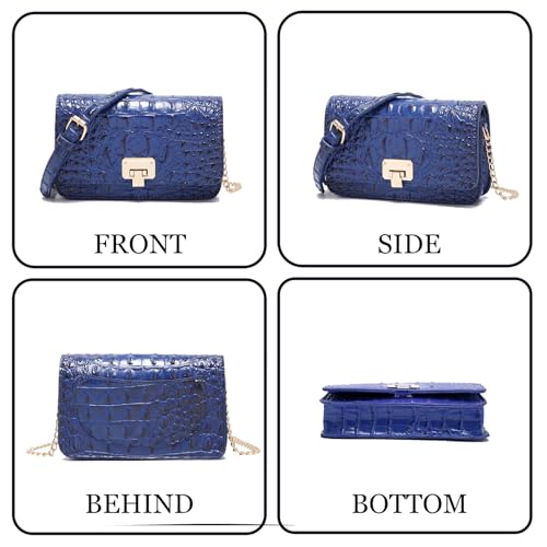 Image of Makcr Joacbv Small Crocodile Crossbody Cell Phone Purse for women Vegan Leather Clutch Wallet with Leather Shoulder Strap | Small