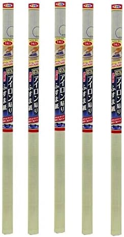 アサヒペン ＥＸアイロン貼りふすま紙 ９５ＣＭＸ１８０ＣＭ Ｎｏ．００９市松 &times;５本セット