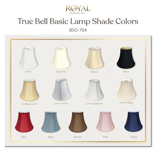 Image of Royal Designs, Inc. BSO-704-14BR-2 True Bell Basic Lamp Shade, 7 x 14 x 11.5, Brown, 2-Pack