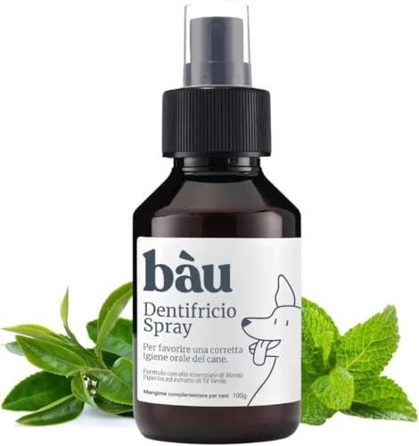 Bàu Cosmesi Dentifricio Spray per Cani, Pulizia Denti Cane...