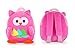 Cute Kids Toddler Backpack Plush Toy Animal Cartoon Children Bag for 1~5 Years Baby (Owl_Pink)