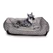K&H Pet Products Self-Warming Lounge Sleeper Pet Bed Medium Black Square Print 24" x 30"
