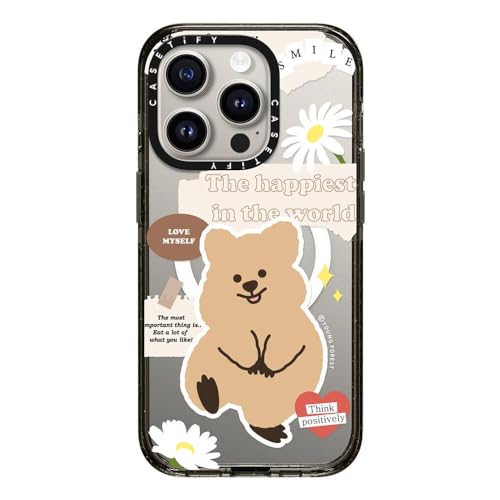 Coque iPhone 15 Pro CASETiFY protection militaire Magsafe antichoc noir