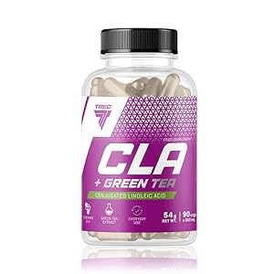 Trec Nutrition CLA + Green Tea – Conjugated Linoleic Acid Supplement with Green Tea Extract – 90 Capsules – Supports Fat Metabolism and Weight Management