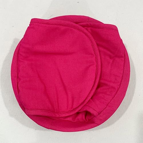 Image of Swayam 100% Cotton Cloth Roti Casserole | Hot Chapati Box | Washable Bread Basket | 22 cm Round Roti Basket | Floral Design - Pink Fuchsia