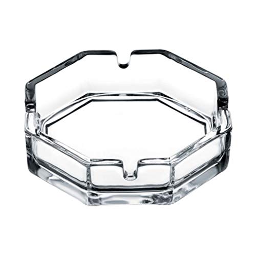 Pasabahce Octagonal Glass Cigarette Ashtray (Pack of 2) -