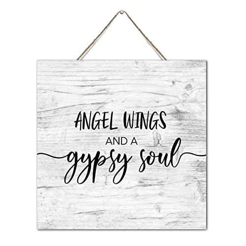 Décoration murale bois ailes d'ange pour libérer votre âme gitane