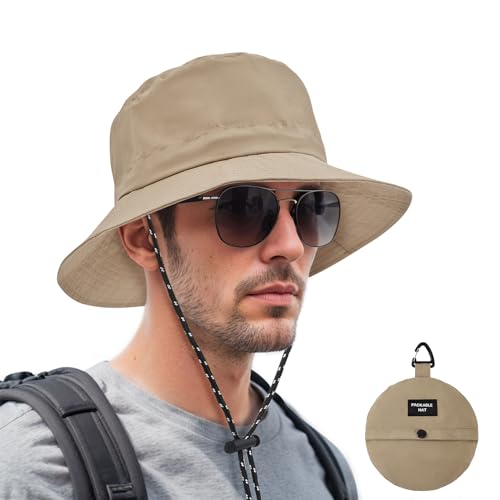 Durio Wasserdichter Regenhut Herren Damen - UPF 50+ Sonnenhut Outdoor - Atmungsaktiver Fischerhut Faltbarer Wanderhut & Anglerhut