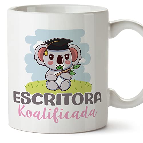 MUGFFINS Canecas para mulher escritora - em espanhol - Koalificado/coalificada - 11 oz / 330 ml - presente original e divertido
