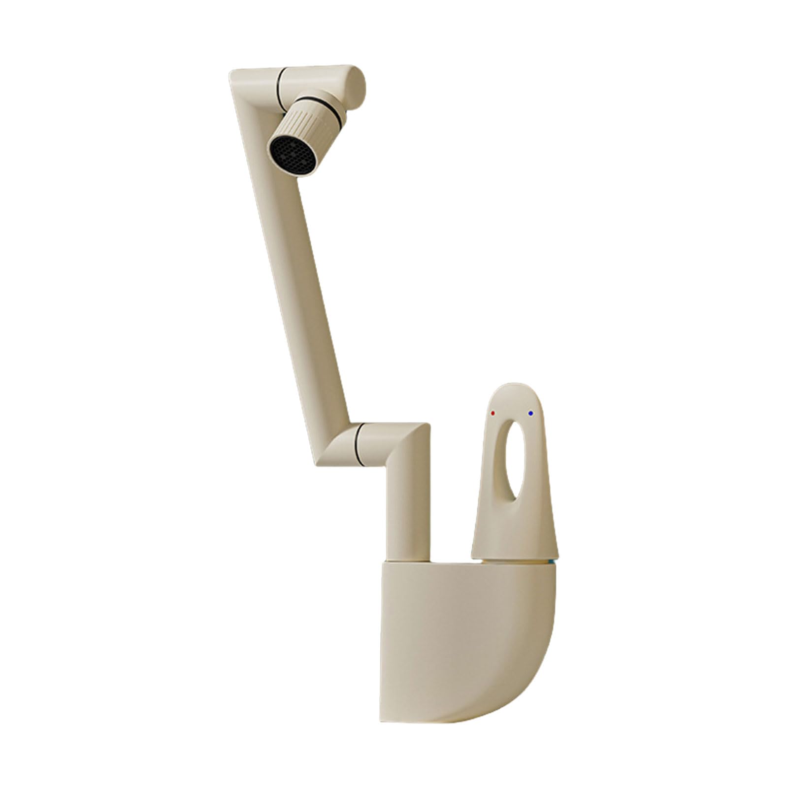 Msioytog Milky White Bathroom Sink Mixer Tap Brass Bathroom Faucet Easy Installation Fixture Elegant Faucet Simple Installs
