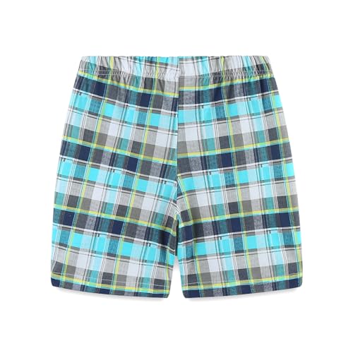 Image of HILEELANG Toddler Boy Summer Short Clothes Sets Cotton Crewneck Tees Shorts Pocket Adjustable Knite Shorts Playwear Sets