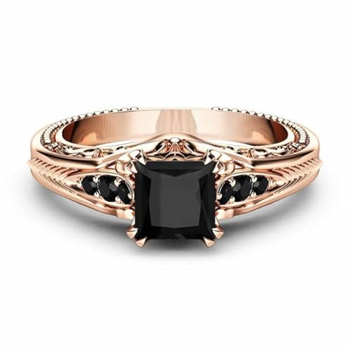 Anelli Massonici per Gli Uomini Anello nero intarsiato in argento alla Anello Aperto (Rose Gold, 9) Anelli Massonici per Gli Uomini Anello nero intarsiato in argento alla Anello Aperto (Rose Gold, 9)