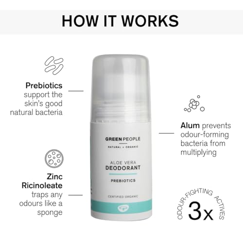 Green People Aloe Vera & Prebiotics Deodorant 75ml | Natural & Organic Deodorant | Gentle Sandalwood & Chamomile Scented Deodorant for Women | Paraben Free & Ethanol Free | Cruelty Free & Vegan - Image 3