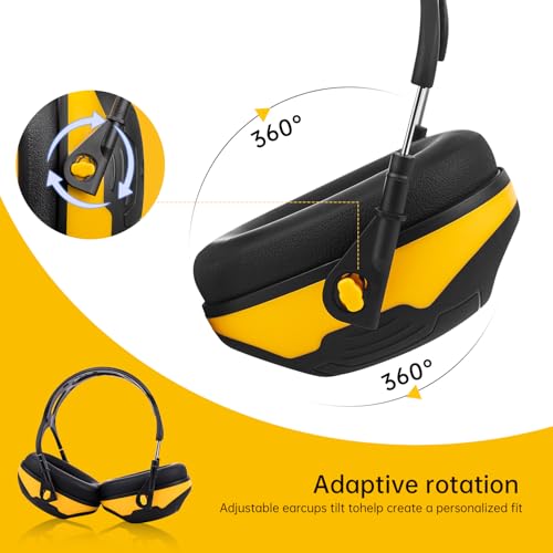 Image of Noise Cancelling Ear Muffs, 29 NRR Ear Protection for Kids Adults | Noise Reduction Hearing Protection Earmuffs for Toddler, Monster Jam, Concerts, Fireworks, Mowing, Shooting, Construction