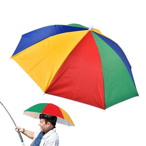 Kopfschirm | Angler-Hutschirm | UV-Schutz Verstellbarer Faltbarer Kopfschutz Mit Gummizug Für Erwachsene Frauen Männer Kinder Wandern Angeln Camping Gartenarbeit