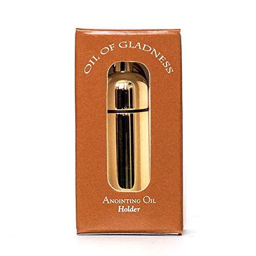 Oil of Gladness Anointing Oil Gift Boxed Oil Holder, Goldtone