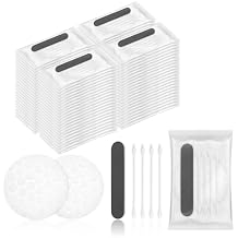 Hotel Vanity Kit Individually Wrapped Bulk Travel Cleaning Kit for Hotels Disposable Travel Size Hotel Hospitality Supplies Hygiene Kits for Homeless in Bulk Round Cotton 50