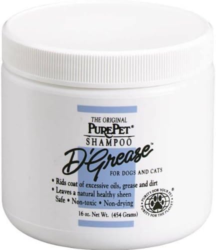 PUREPET D-Grease Dog and Cat Shampoo, 16-Ounce