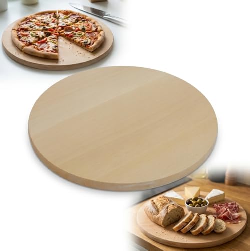 Planche en bois ronde fi 40 cm pour découper PIZZY snacks au fromage hêtre