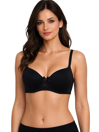 Image of Viola's Secret 6 Pack of Color Print T-Shirt Bras B Cup C Cup and D Cup