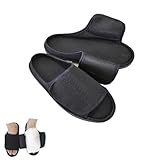 Yodilala Unisex Open Toe Diabetic Shoes, Extra Wide Arthritis Edema Shoes, Medical Open Toe Cast Shoes for Swollen Feet Edema Footwear Indoor Outdoor Black