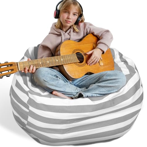 Bag Storage Chair Cover Versatile with Zipper, Sturdy Beanbag Covers, Large Capacity Storage Bean Bag Cover for Organizing Things