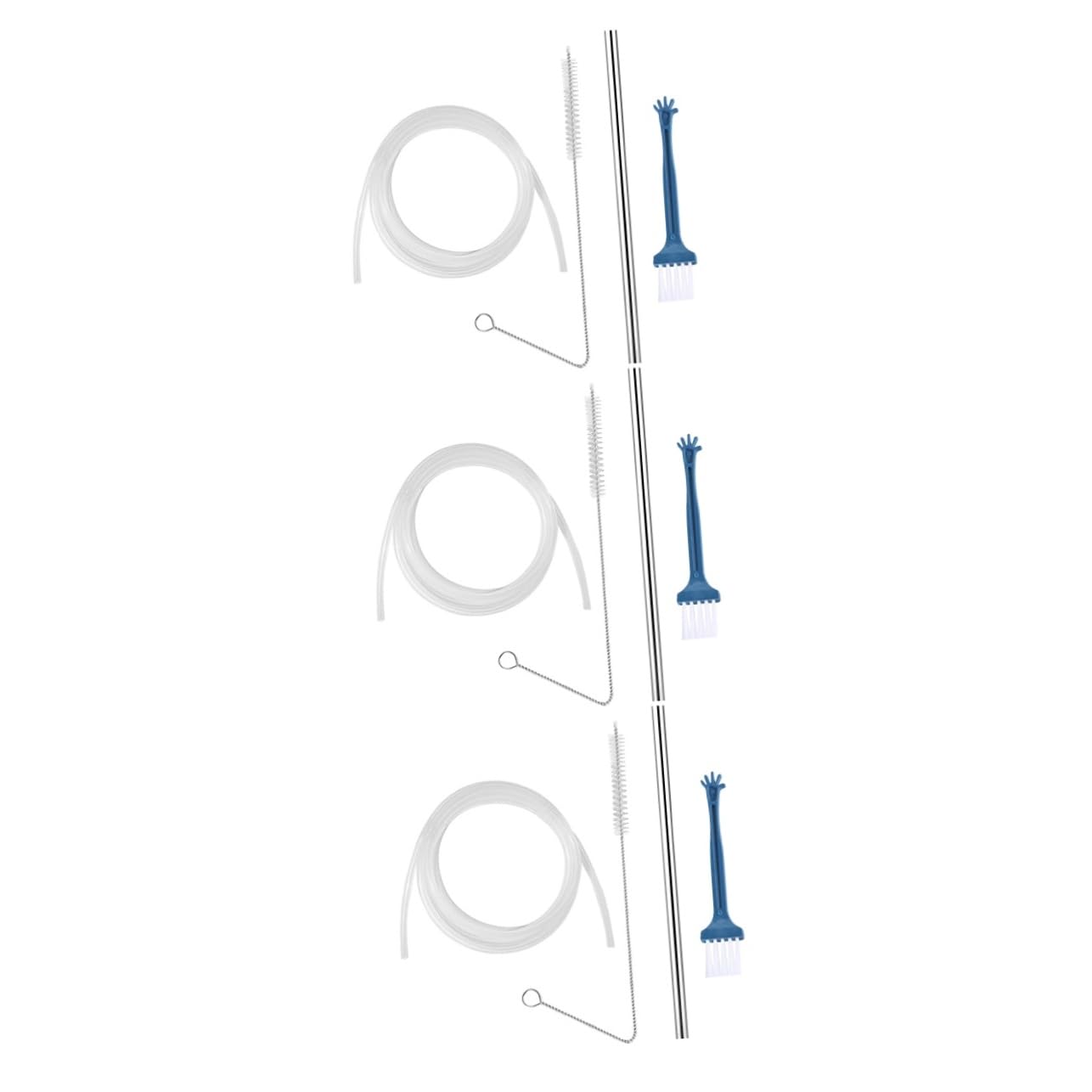 NUOBESTY 3 Set Set di tubi della macchina da caffè Kit accessori per caffè espresso spazzola tubolare tubo flessibile kit tubo prolunga distributore di sapone kit spazzole a tubo plastica