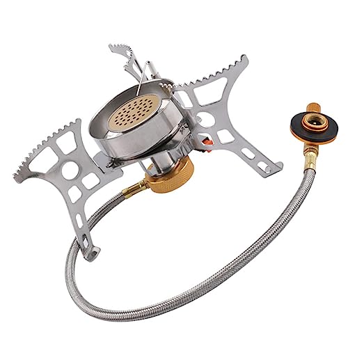 KOMBIUDA Windproof Camping Stove Burner Multi-functional Compact Outdoor Gas Stove for Camping Hiking Backpacking