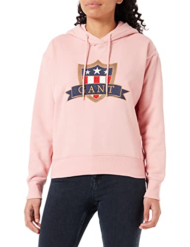 GANT Damen D1 Banner Shield Hoodie Kapuzenpullover, Summer Rose, XL