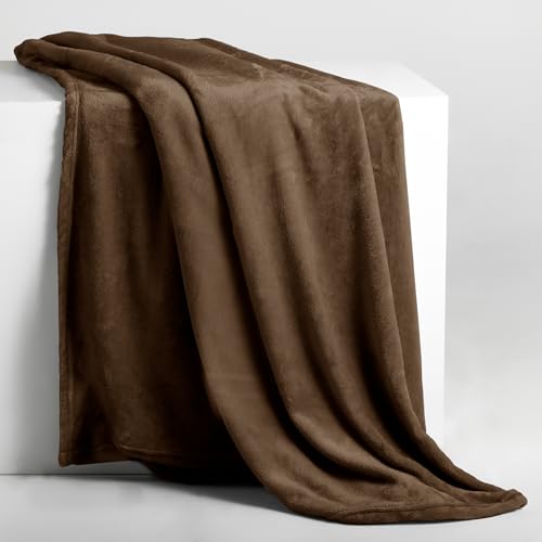 DecoKing Kuscheldecke 70x150 cm braun Decke Microfaser Tagesdecke Fleece weich sanft kuschelig Schoko Brown Chocolate Mic