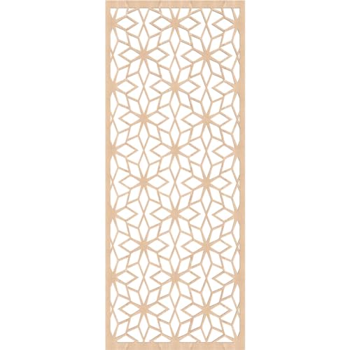 Image of Lake Decorative Pierced Fretwork Wood Wall Panels, 23 3 /8 inchW x 59 3 /8 inchH x 1 /4 inchT, Red Oak