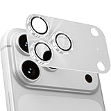 Woxuyee カメラフィルム iPhone 17 Pro 用 キラキラ 全面保護 いphone17pro カメラ保護 ピカピカ 黒縁取り 露出オーバー防止 9H強化ガラス キズに強い カメラカバー 超高透過率 アイフォン 17 プロ レンズカバー プロテクター シルバー