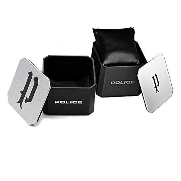 Police unisex vuxna analog kvarts klocka med rostfritt stål armband PL15715JSB.78M, SVART, En storlek, Armband