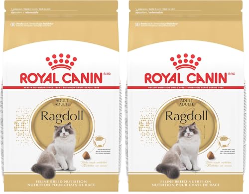 ROYAL CANIN Feline Breed Nutrition Ragdoll Adult Dry Cat Food,7 lb Bag,(Pack of 2)