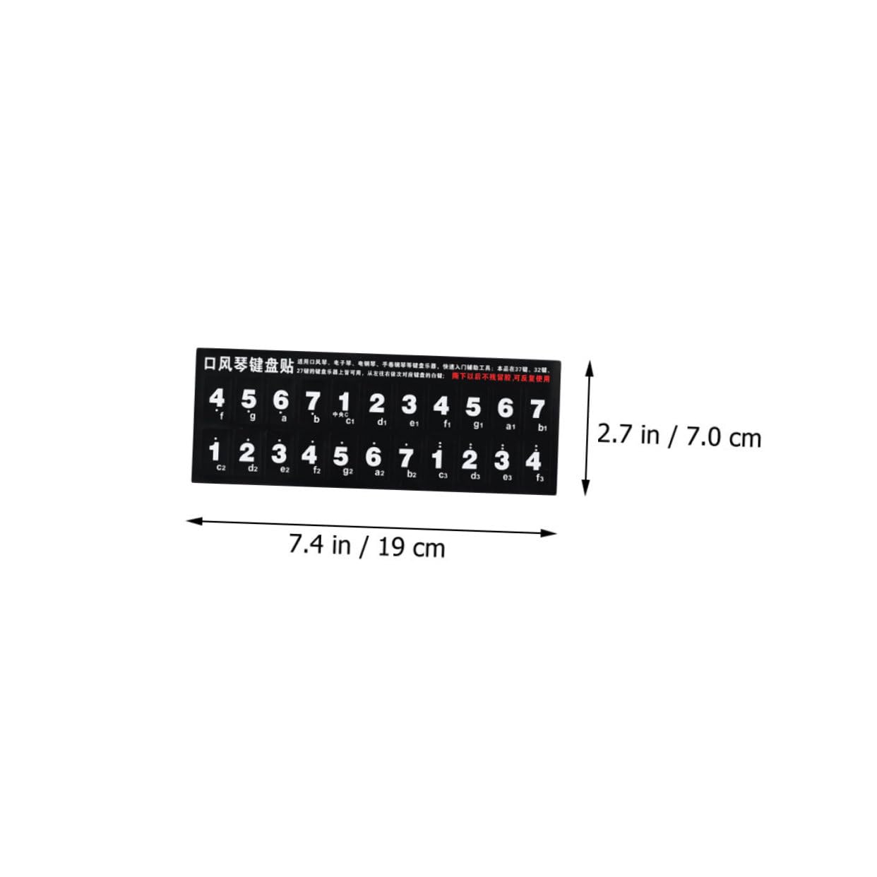 TOYANDONA Keyboard Heightening Stickers 4 Pack Practice Pitch Stickers Durable Fade-Resistant