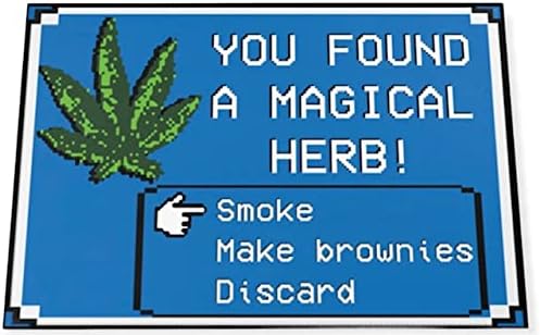 Toothsome Studios You Found A Magical Herb - Alfombra divertida de 3 x 2 pies, tapete de bienvenida para interiores, tapete de bienvenida para