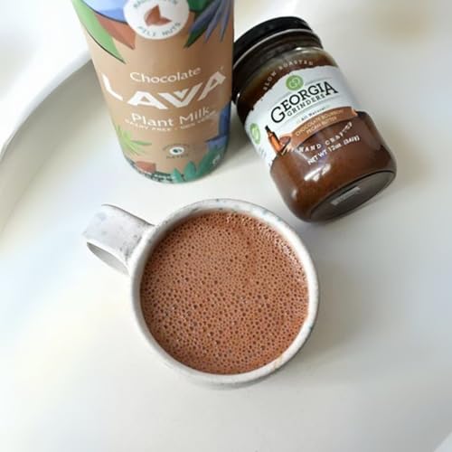 Image of Georgia Grinders Chocolate Bourbon Pecan Butter, Limited Edition, Creamy Gourmet Spread, Non GMO, Gluten Free, No Palm Oil, Vegan Friendly, 12 Ounce (1 Pack)