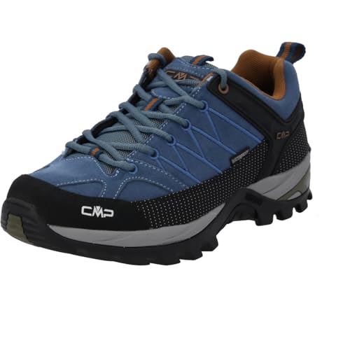 CMP Rigel Low Trekking Shoes Wp, Scarpe da trekking Uomo, Bluestone Rubber, 42 EU