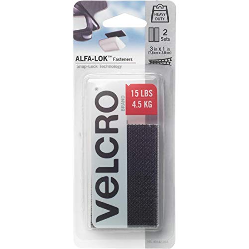 Velcro Brand Alfa-Lok Plastic Mounting Strips 3 in. L 2 pk