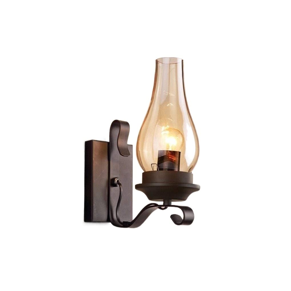 Wandleuchte, Vintage, Antik, Retro, aus Schmiedeeisen, für Schlafzimmer, Bettkämpfe, Loft, Industrie, nostalgische Gastronomie, Wandlaterne Memot Times