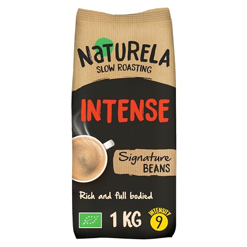 NATURELA Organic 100% Intenso Blend Arabica & Robusta Coffee Beans 1kg Bag