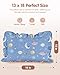 Miss Adola 1 Pack Toddler Pillowcase - 13x18 Cotton Muslin Pillow case with Ruffles, Envelope Closure No Zipper Design, Cute Cartoon Soft Breathable Pillow Case for Kids Baby Toddler Boys, Space