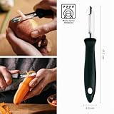 Obieraczka do warzyw i owoców Fiskars z ostrzem ze stali nierdzewnej, tworzywo sztuczne/stal nierdzewna, długość ostrza: 6 cm, Essential, Black/Silver, 1065585