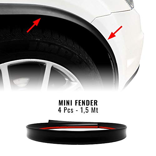 Quattroerre 12290 Wheel Trims Mudguards with 3M Double-Sided Adhesive