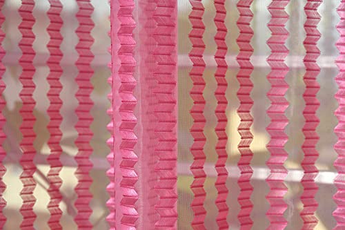 Image of HOME UTSAV 1 Piece Sheer Premium Tissue Net Polyester Curtains for Window 6 Feet, Pink