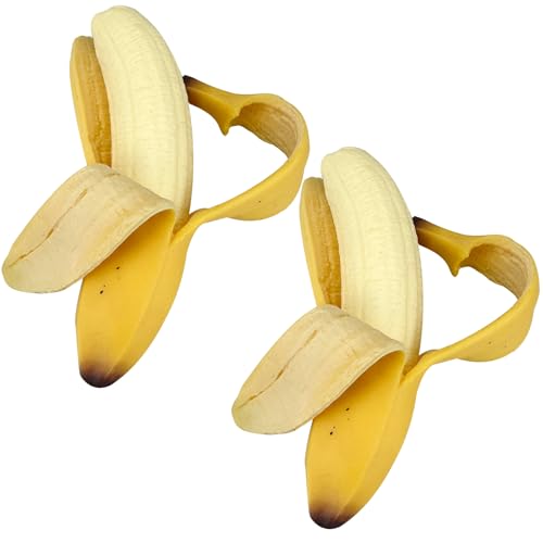 funnysquee 2 Pack Banana Squishies Stress Relief Soft Scented Simulation